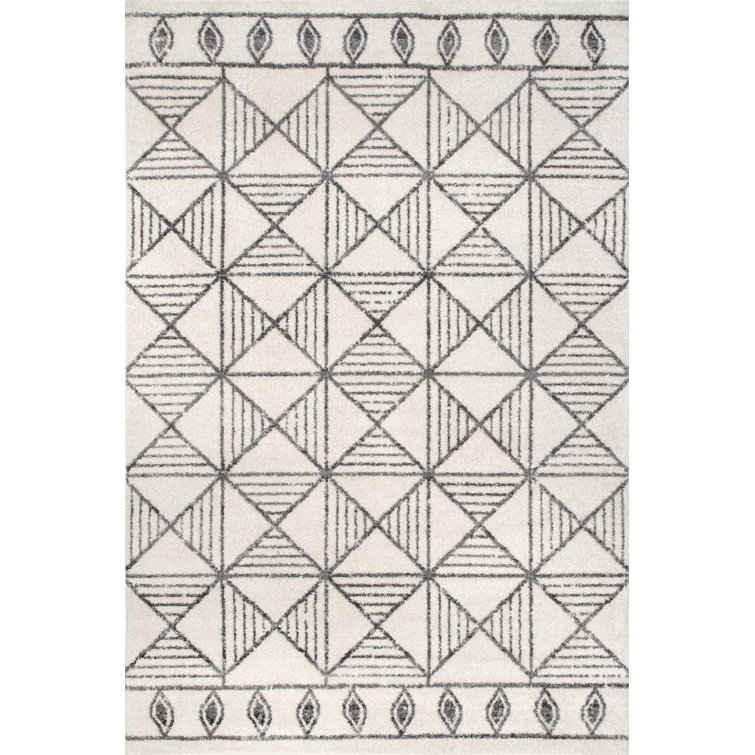 Union Rustic Maureen Geometric Off White Area Rug & Reviews Wayfair